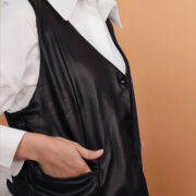 Classic Black Leather vest