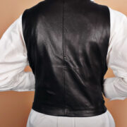 Classic Black Leather vest