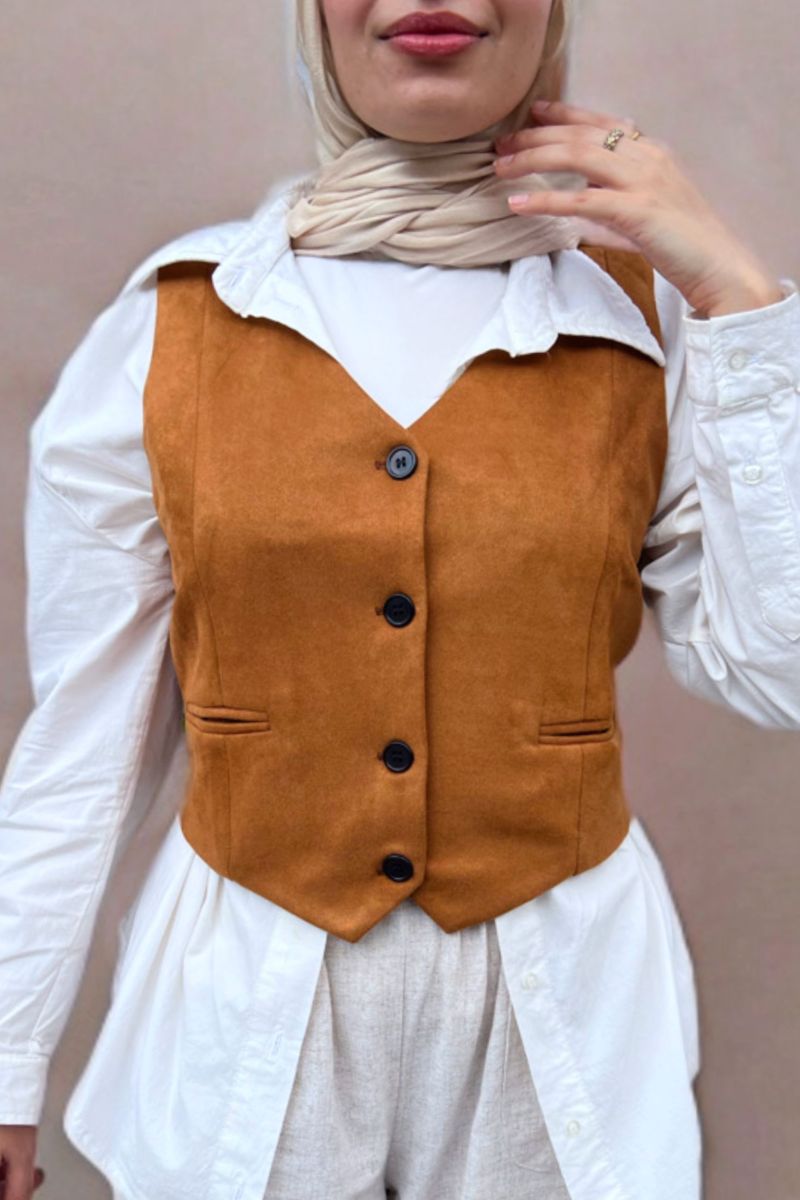 Camel Chamois Vest